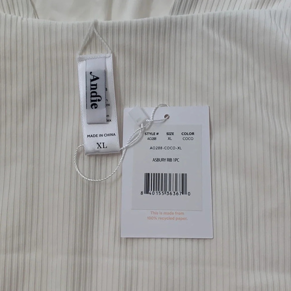 Andie Asbury Rib One Piece Swim coconut XL - Picture 5 of 7